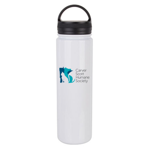 23 Oz. Stainless Steel Water Bottle - Sublimated Logo Thumbnail