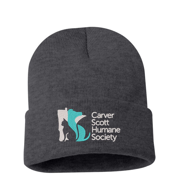 Sportsman Solid 12" Cuffed Beanie - Embroidered Logo Thumbnail