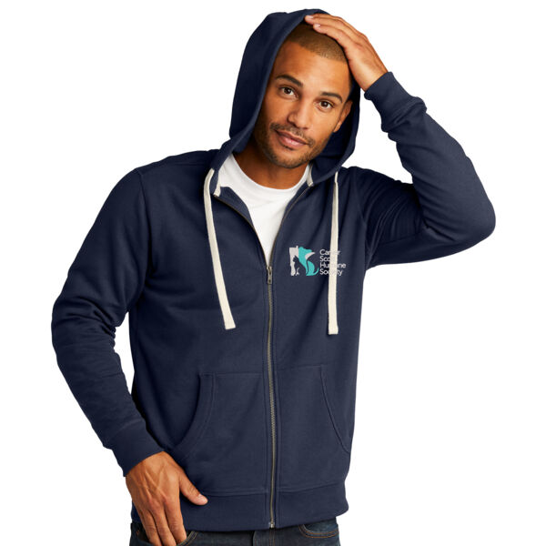 District Re-Fleece Full Zip Hoodie - Embroidered Logo Thumbnail