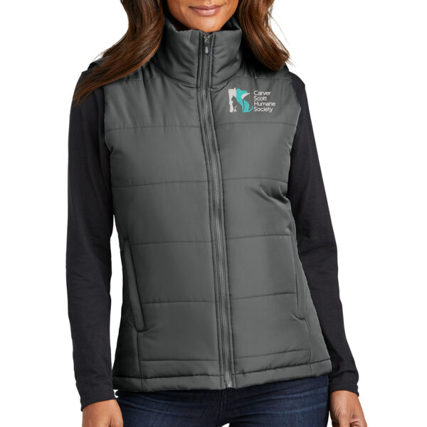 Port Authority® Ladies Puffer Vest - Embroidered Logo Thumbnail