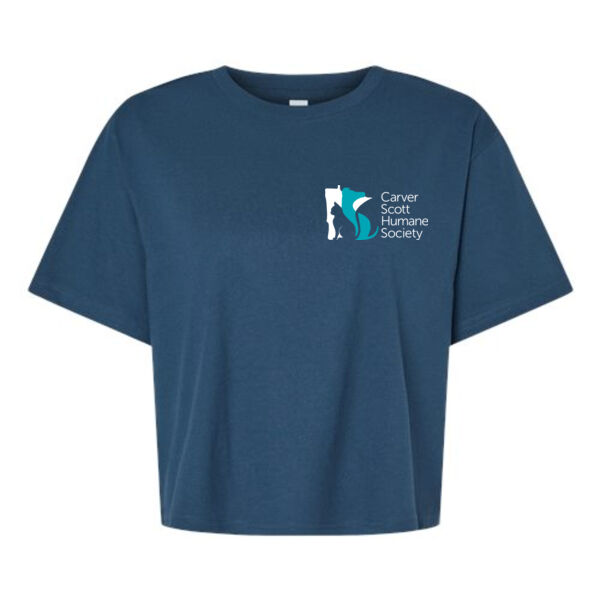 American Apparel Women's Fine Jersey Boxy Tee - Printed Logo Thumbnail