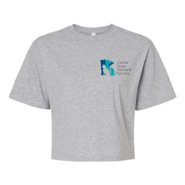 American Apparel Women's Fine Jersey Boxy Tee - Printed Logo Thumbnail