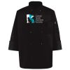 Ten Pearl Button Black Chef Coat Thumbnail